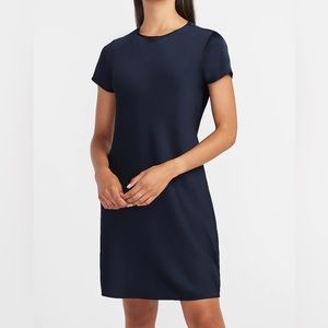 NWT Express Satin Tshirt Dress in Navy